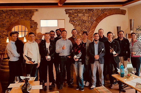 Sommelier Gruppe im Rheingau